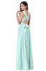 Traditional A-line Halter Criss-cross Straps Chiffon Bow Plus Size Bridesmaid Dresses