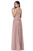 Traditional A-line Halter Criss-cross Straps Chiffon Bow Plus Size Bridesmaid Dresses