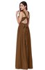 Traditional A-line Halter Criss-cross Straps Chiffon Bow Plus Size Bridesmaid Dresses