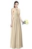 Traditional A-line Halter Criss-cross Straps Chiffon Bow Plus Size Bridesmaid Dresses