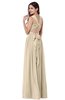 Traditional A-line Halter Criss-cross Straps Chiffon Bow Plus Size Bridesmaid Dresses