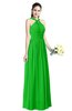 Traditional A-line Halter Criss-cross Straps Chiffon Bow Plus Size Bridesmaid Dresses