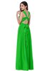 Traditional A-line Halter Criss-cross Straps Chiffon Bow Plus Size Bridesmaid Dresses
