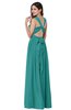 Traditional A-line Halter Criss-cross Straps Chiffon Bow Plus Size Bridesmaid Dresses