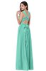 Traditional A-line Halter Criss-cross Straps Chiffon Bow Plus Size Bridesmaid Dresses