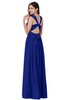 Traditional A-line Halter Criss-cross Straps Chiffon Bow Plus Size Bridesmaid Dresses
