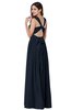 Traditional A-line Halter Criss-cross Straps Chiffon Bow Plus Size Bridesmaid Dresses