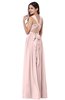 Traditional A-line Halter Criss-cross Straps Chiffon Bow Plus Size Bridesmaid Dresses