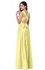 Traditional A-line Halter Criss-cross Straps Chiffon Bow Plus Size Bridesmaid Dresses