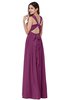 Traditional A-line Halter Criss-cross Straps Chiffon Bow Plus Size Bridesmaid Dresses