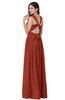 Traditional A-line Halter Criss-cross Straps Chiffon Bow Plus Size Bridesmaid Dresses