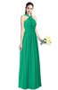 Traditional A-line Halter Criss-cross Straps Chiffon Bow Plus Size Bridesmaid Dresses