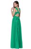 Traditional A-line Halter Criss-cross Straps Chiffon Bow Plus Size Bridesmaid Dresses
