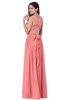 Traditional A-line Halter Criss-cross Straps Chiffon Bow Plus Size Bridesmaid Dresses