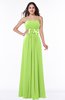 Mature A-line Strapless Sleeveless Zip up Chiffon Plus Size Bridesmaid Dresses