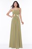 Mature A-line Strapless Sleeveless Zip up Chiffon Plus Size Bridesmaid Dresses