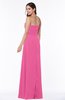 Mature A-line Strapless Sleeveless Zip up Chiffon Plus Size Bridesmaid Dresses