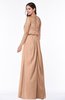 Romantic A-line Strapless Half Backless Chiffon Ribbon Plus Size Bridesmaid Dresses