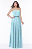 Romantic A-line Strapless Half Backless Chiffon Ribbon Plus Size Bridesmaid Dresses