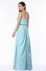 Romantic A-line Strapless Half Backless Chiffon Ribbon Plus Size Bridesmaid Dresses