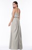Romantic A-line Strapless Half Backless Chiffon Ribbon Plus Size Bridesmaid Dresses