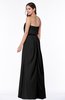 Romantic A-line Strapless Half Backless Chiffon Ribbon Plus Size Bridesmaid Dresses
