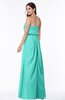Romantic A-line Strapless Half Backless Chiffon Ribbon Plus Size Bridesmaid Dresses