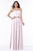 Romantic A-line Strapless Half Backless Chiffon Ribbon Plus Size Bridesmaid Dresses