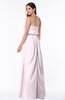 Romantic A-line Strapless Half Backless Chiffon Ribbon Plus Size Bridesmaid Dresses