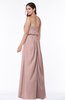 Romantic A-line Strapless Half Backless Chiffon Ribbon Plus Size Bridesmaid Dresses