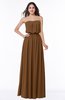 Romantic A-line Strapless Half Backless Chiffon Ribbon Plus Size Bridesmaid Dresses