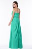 Romantic A-line Strapless Half Backless Chiffon Ribbon Plus Size Bridesmaid Dresses