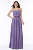 Romantic A-line Strapless Half Backless Chiffon Ribbon Plus Size Bridesmaid Dresses
