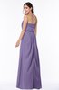 Romantic A-line Strapless Half Backless Chiffon Ribbon Plus Size Bridesmaid Dresses