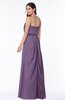 Romantic A-line Strapless Half Backless Chiffon Ribbon Plus Size Bridesmaid Dresses