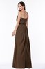 Romantic A-line Strapless Half Backless Chiffon Ribbon Plus Size Bridesmaid Dresses
