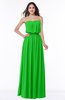 Romantic A-line Strapless Half Backless Chiffon Ribbon Plus Size Bridesmaid Dresses