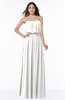 Romantic A-line Strapless Half Backless Chiffon Ribbon Plus Size Bridesmaid Dresses