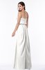 Romantic A-line Strapless Half Backless Chiffon Ribbon Plus Size Bridesmaid Dresses