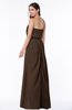 Romantic A-line Strapless Half Backless Chiffon Ribbon Plus Size Bridesmaid Dresses
