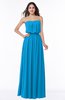 Romantic A-line Strapless Half Backless Chiffon Ribbon Plus Size Bridesmaid Dresses