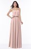 Romantic A-line Strapless Half Backless Chiffon Ribbon Plus Size Bridesmaid Dresses