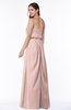 Romantic A-line Strapless Half Backless Chiffon Ribbon Plus Size Bridesmaid Dresses