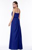 Romantic A-line Strapless Half Backless Chiffon Ribbon Plus Size Bridesmaid Dresses