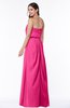 Romantic A-line Strapless Half Backless Chiffon Ribbon Plus Size Bridesmaid Dresses