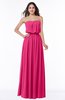 Romantic A-line Strapless Half Backless Chiffon Ribbon Plus Size Bridesmaid Dresses