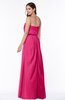 Romantic A-line Strapless Half Backless Chiffon Ribbon Plus Size Bridesmaid Dresses