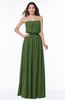 Romantic A-line Strapless Half Backless Chiffon Ribbon Plus Size Bridesmaid Dresses