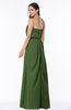 Romantic A-line Strapless Half Backless Chiffon Ribbon Plus Size Bridesmaid Dresses