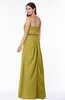 Romantic A-line Strapless Half Backless Chiffon Ribbon Plus Size Bridesmaid Dresses